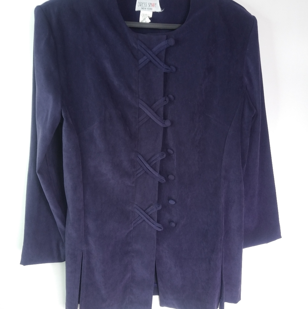 Dress Savvy 12 Purple Velvet Jacket Blazer - Picture 2 of 7